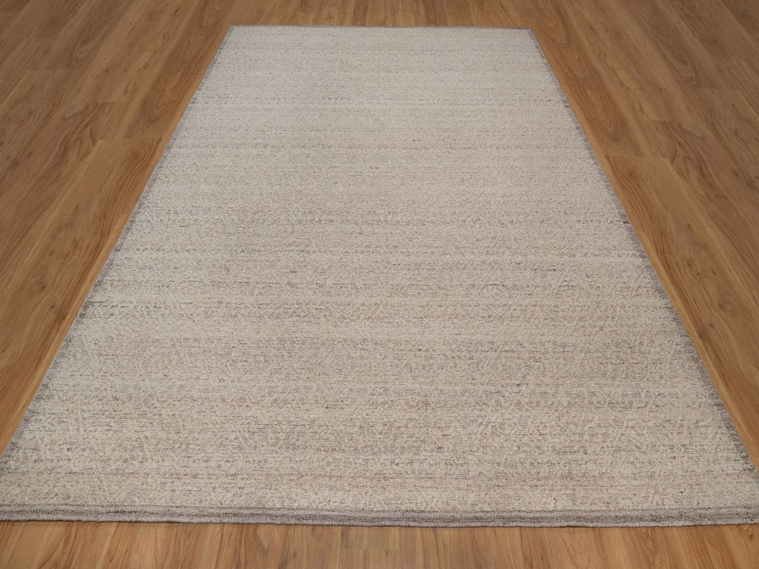 9'2" x 12'1" New Hand Knotted Brown Wool Rectangle Oriental Rug - MOA10292231