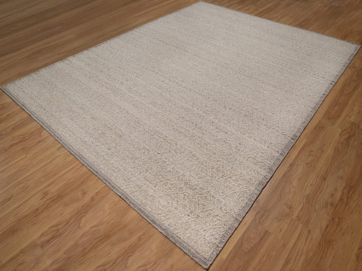 9'2" x 12'1" New Hand Knotted Brown Wool Rectangle Oriental Rug - MOA10292231