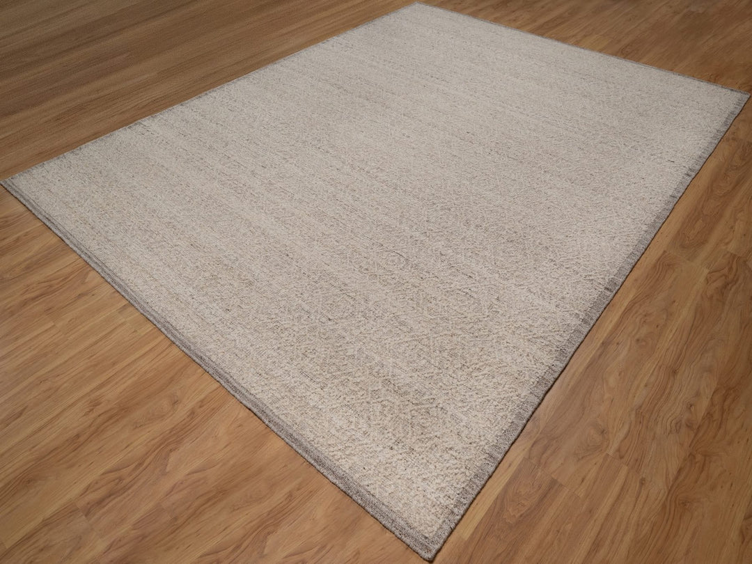 9'2" x 12'0" New Hand Knotted Brown Wool Rectangle Oriental Rug - MOA10292232