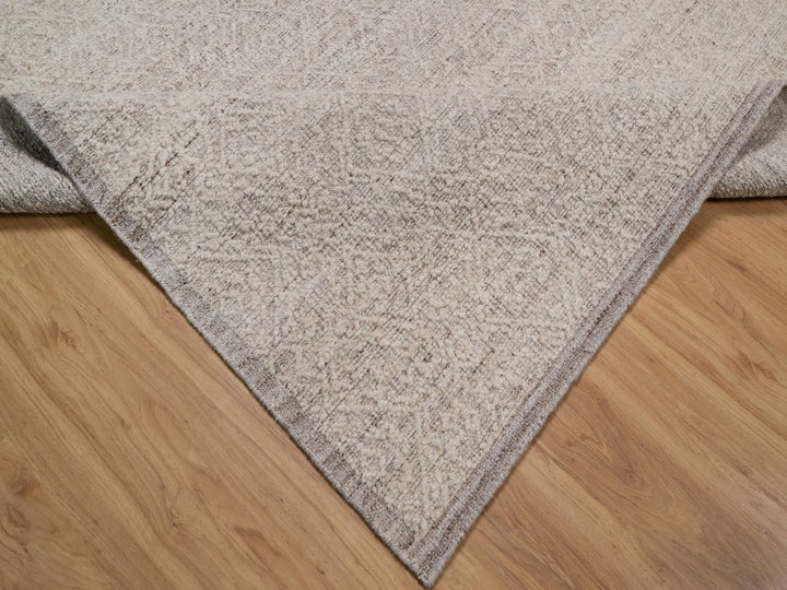 9'2" x 12'0" New Hand Knotted Brown Wool Rectangle Oriental Rug - MOA10292232