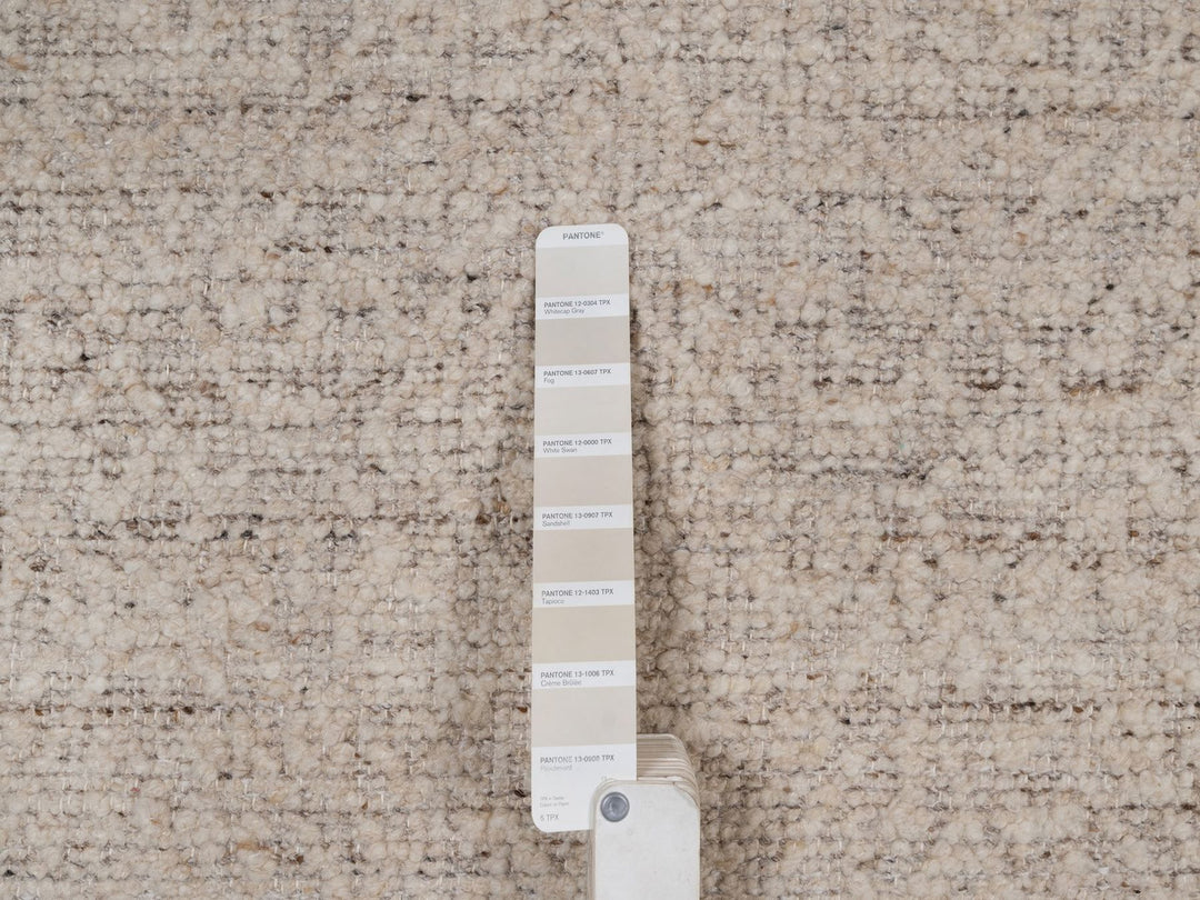 8'0" x 10'1" New Hand Knotted Brown Wool Rectangle Oriental Rug - MOA10292233