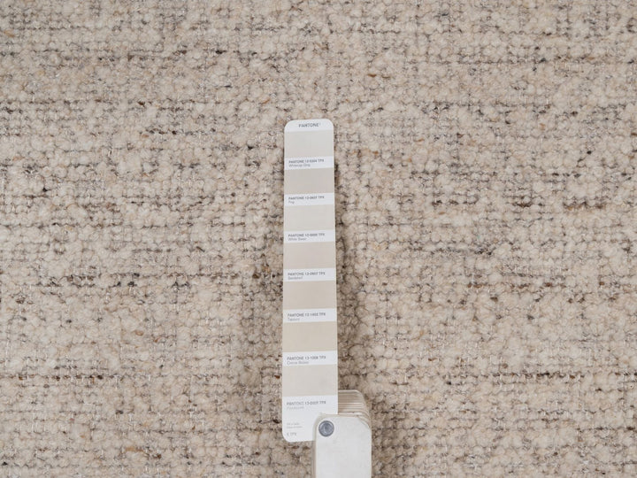 8'0" x 10'1" New Hand Knotted Brown Wool Rectangle Oriental Rug - MOA10292233