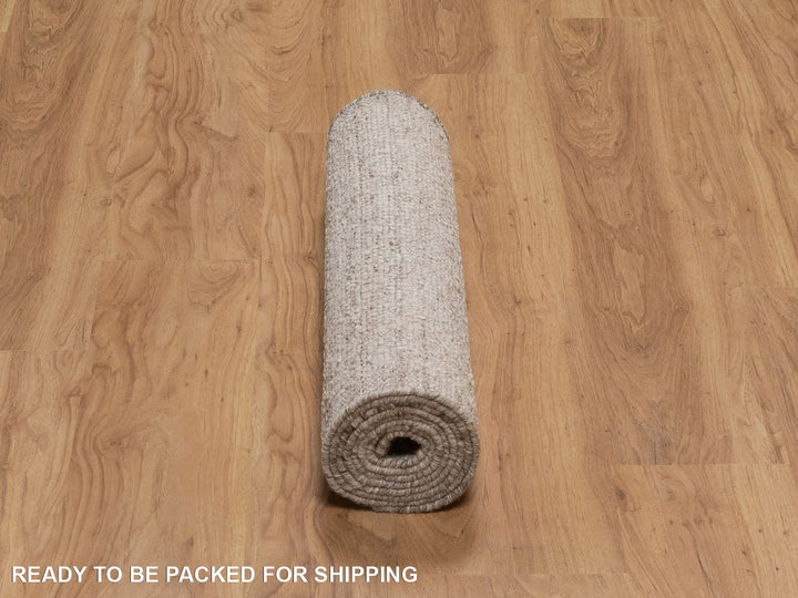 2'5" x 8'2" New Hand Knotted Brown Wool Runner Oriental Rug - MOA10292234