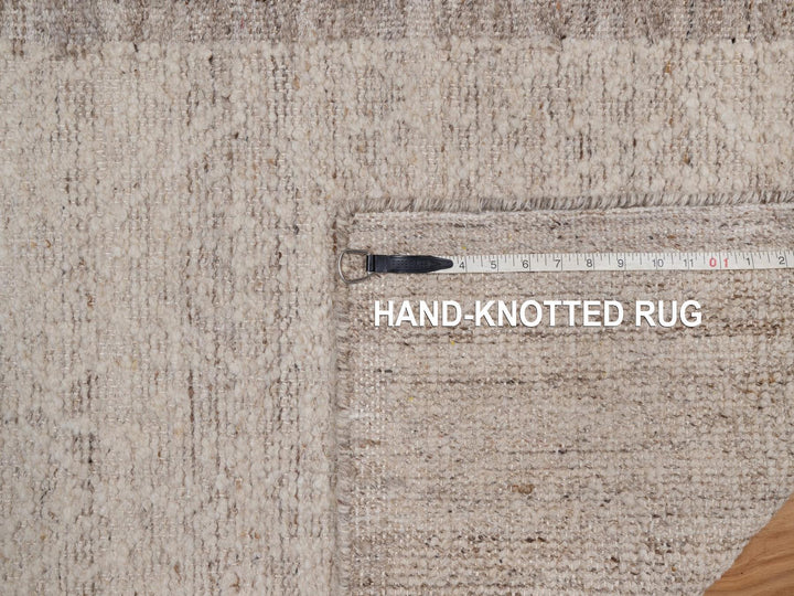 2'5" x 8'2" New Hand Knotted Brown Wool Runner Oriental Rug - MOA10292234