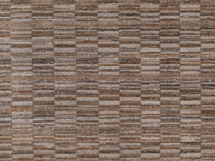 9'1" x 12'0" New Hand Loomed Brown Polyester Rectangle Oriental Rug - MOA10292238