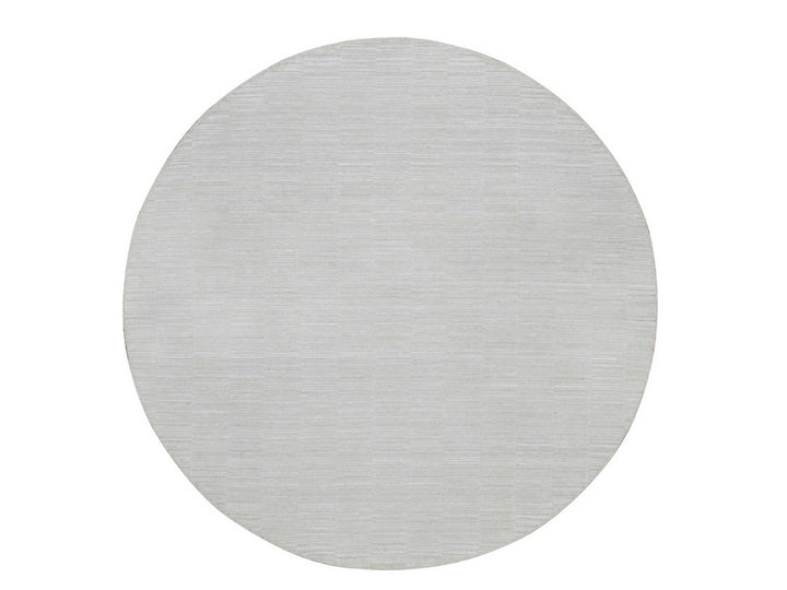 6'0" x 6'0" New Hand Loomed Ivory Wool Round Oriental Rug - MOA10292241