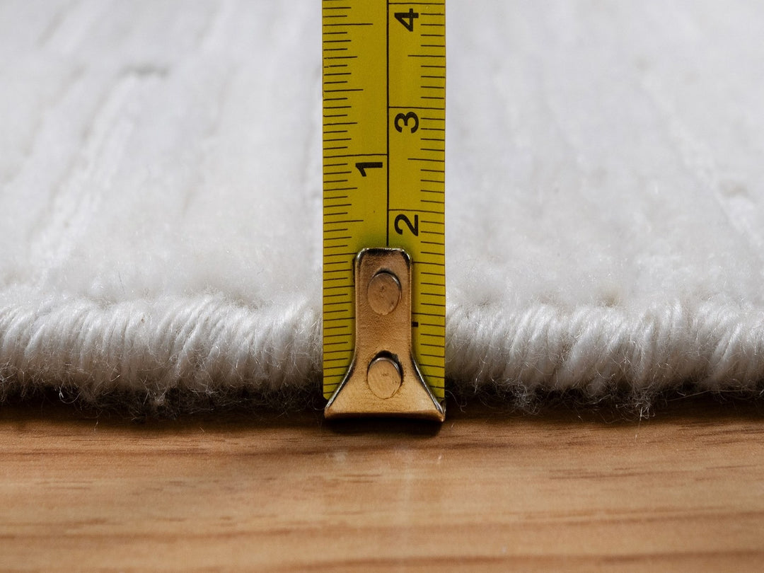 6'0" x 6'0" New Hand Loomed Ivory Wool Round Oriental Rug - MOA10292241