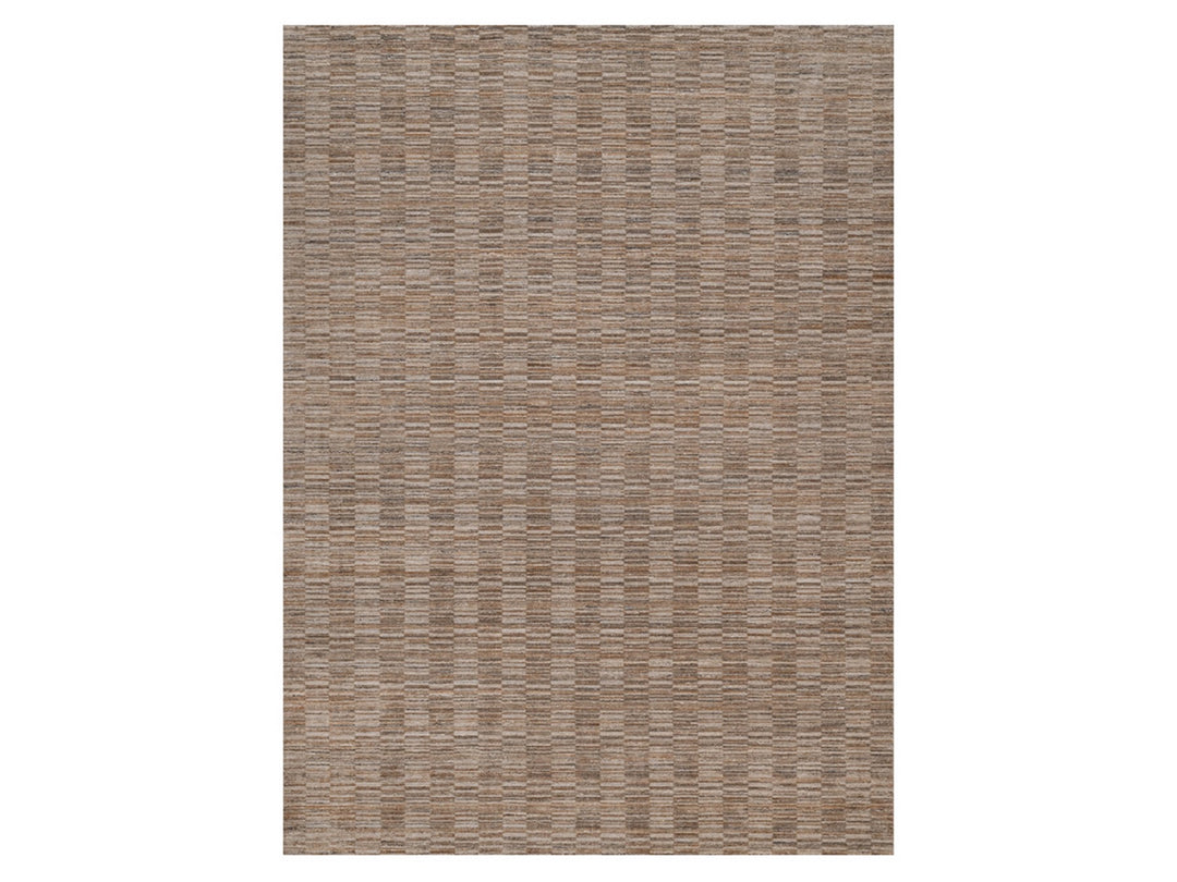 12'1" x 15'0" New Hand Loomed Brown Polyester Rectangle Oriental Rug - MOA10292242
