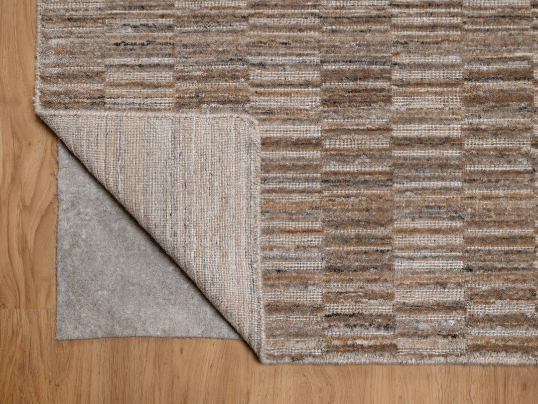 10'2" x 14'0" New Hand Loomed Brown Polyester Rectangle Oriental Rug - MOA10292242