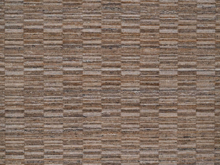 12'1" x 15'0" New Hand Loomed Brown Wool Rectangle Oriental Rug - MOA10292242