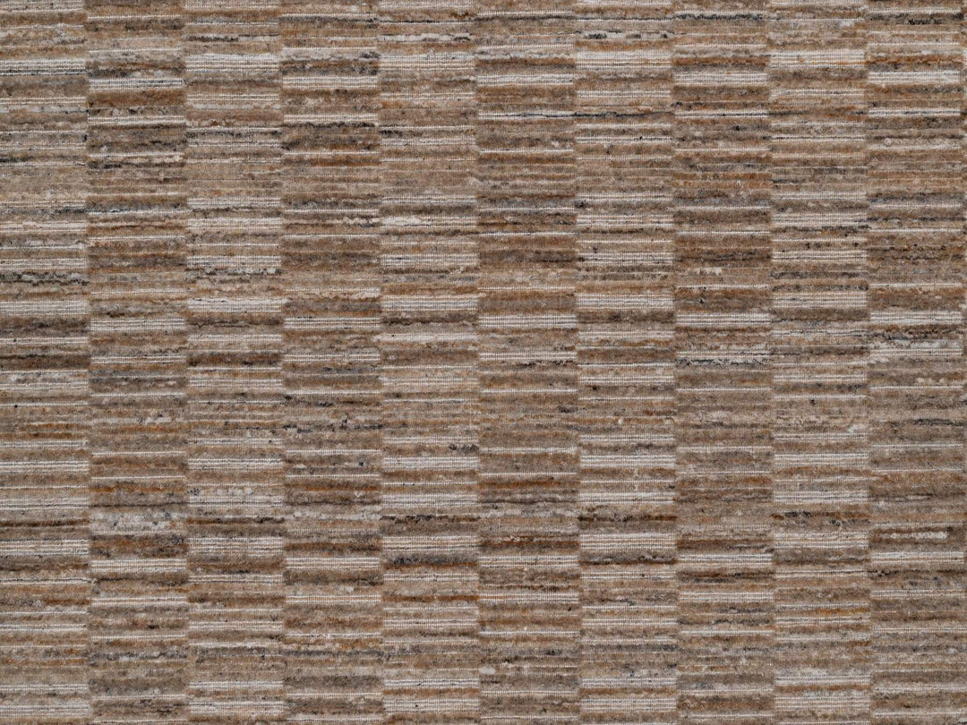 12'1" x 15'0" New Hand Loomed Brown Polyester Rectangle Oriental Rug - MOA10292243