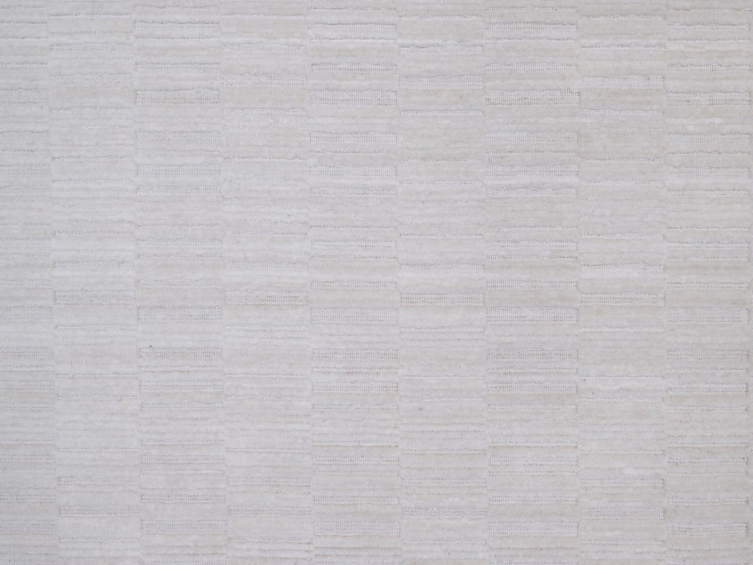 8'0" x 10'0" New Hand Loomed Ivory Polyester Rectangle Oriental Rug - MOA10292244