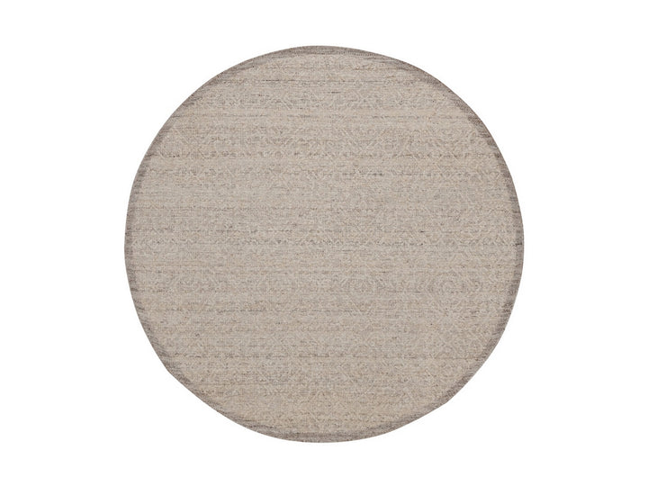 5'11" x 5'11" New Hand Knotted Brown Wool Round Oriental Rug - MOA10292246