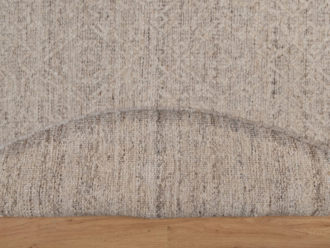 5'11" x 5'11" New Hand Knotted Brown Wool Round Oriental Rug - MOA10292246