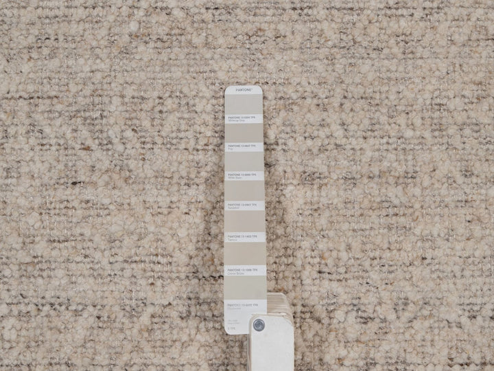 5'11" x 5'11" New Hand Knotted Brown Wool Round Oriental Rug - MOA10292246