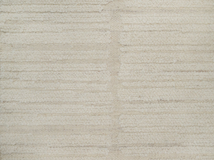 2'7" x 11'11" New Hand Knotted Ivory Wool Runner Oriental Rug - MOA10292247