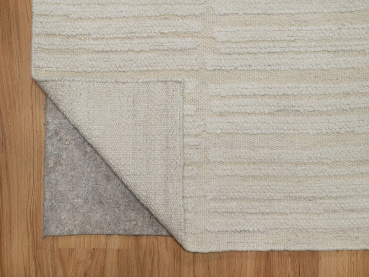 2'6" x 10'3" New Hand Knotted Ivory Wool Runner Oriental Rug - MOA10292249