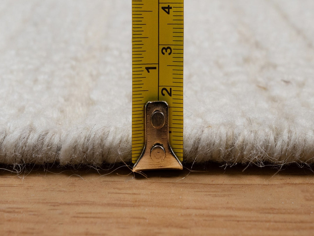 2'6" x 10'2" New Hand Knotted Ivory Wool Runner Oriental Rug - MOA10292250