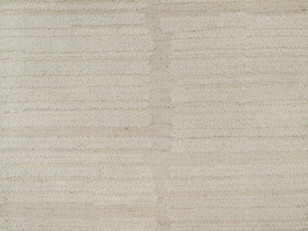 2'6" x 8'0" New Hand Knotted Ivory Wool Runner Oriental Rug - MOA10292251