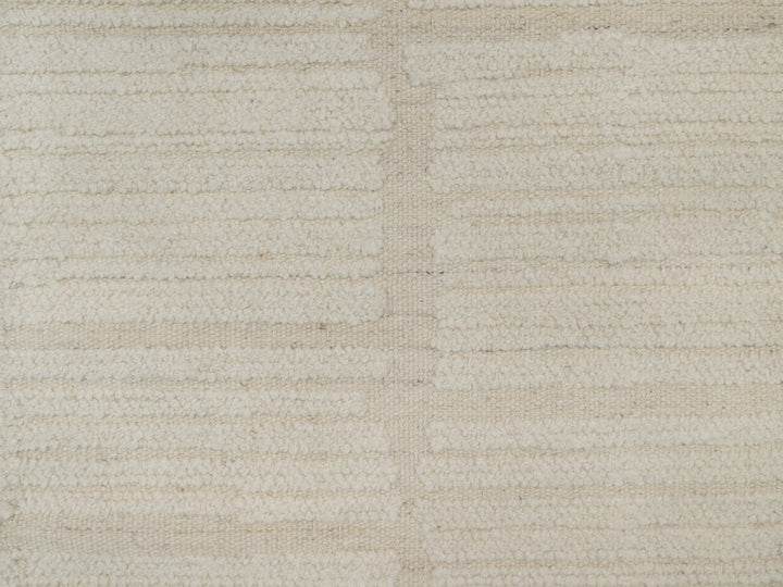 2'6" x 8'0" New Hand Knotted Ivory Wool Runner Oriental Rug - MOA10292251