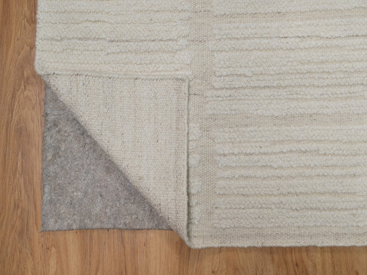 2'6" x 8'0" New Hand Knotted Ivory Wool Runner Oriental Rug - MOA10292252