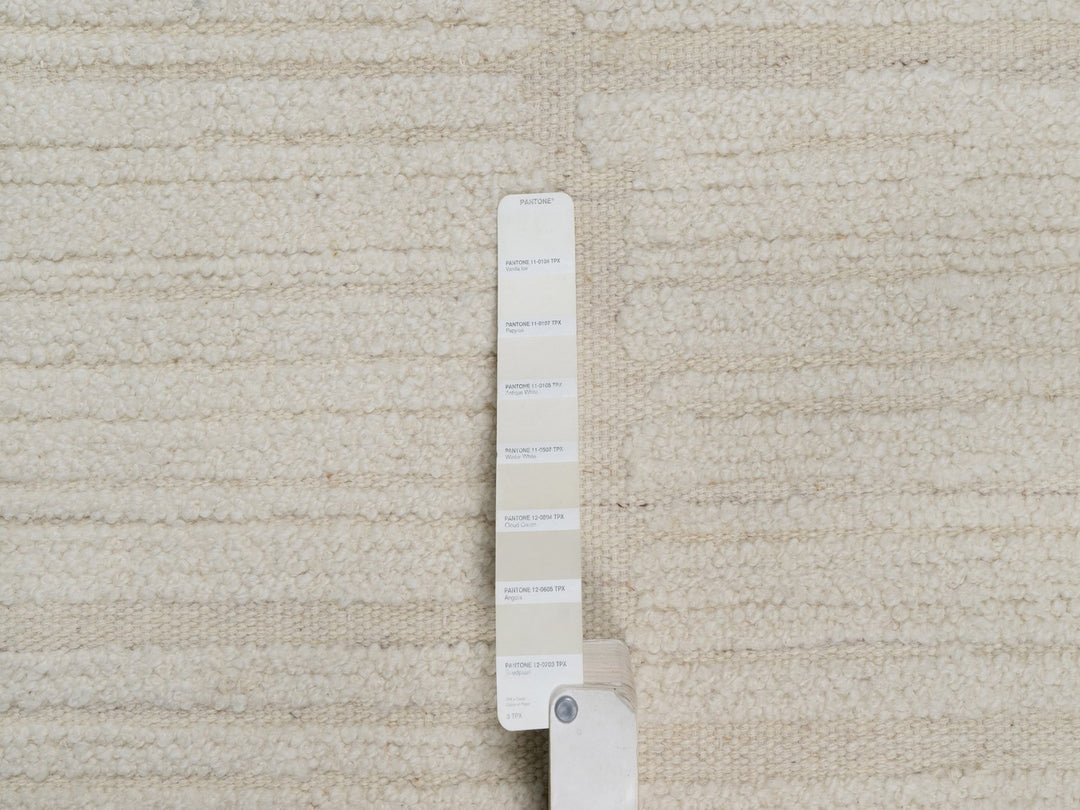 2'6" x 8'0" New Hand Knotted Ivory Wool Runner Oriental Rug - MOA10292252