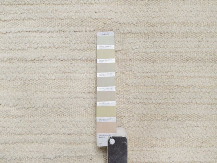 2'0" x 3'1" New Hand Knotted Ivory Wool Rectangle Oriental Rug - MOA10292255