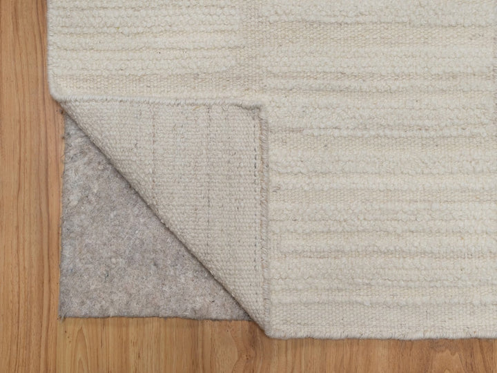 1'11" x 3'1" New Hand Knotted Ivory Wool Rectangle Oriental Rug - MOA10292257