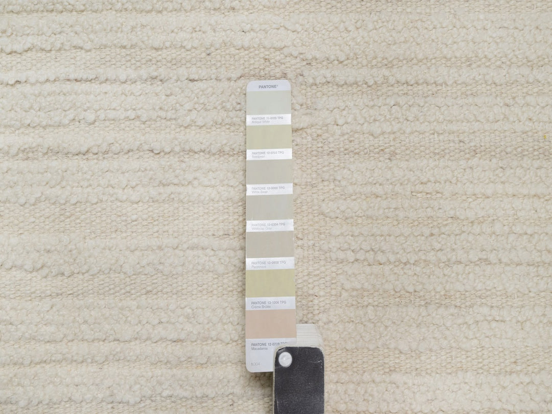 1'11" x 3'1" New Hand Knotted Ivory Wool Rectangle Oriental Rug - MOA10292257