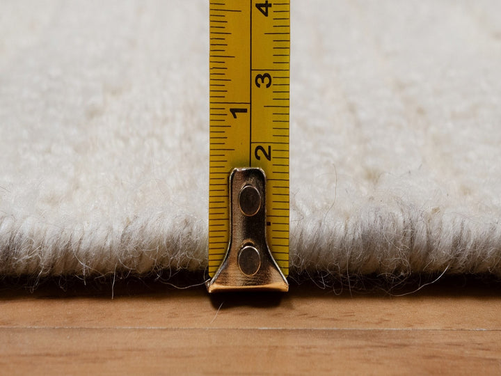 1'11" x 3'1" New Hand Knotted Ivory Wool Rectangle Oriental Rug - MOA10292257