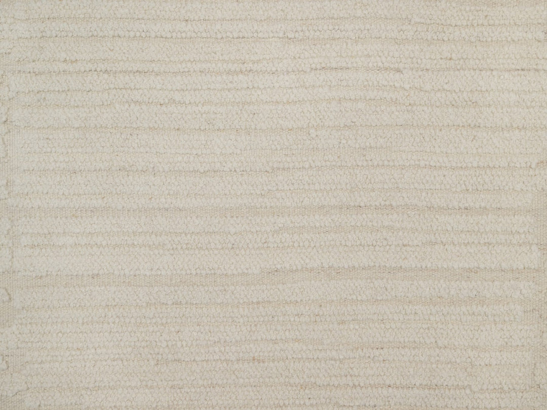 5'0" x 5'0" New Hand Knotted Ivory Wool Round Oriental Rug - MOA10292259