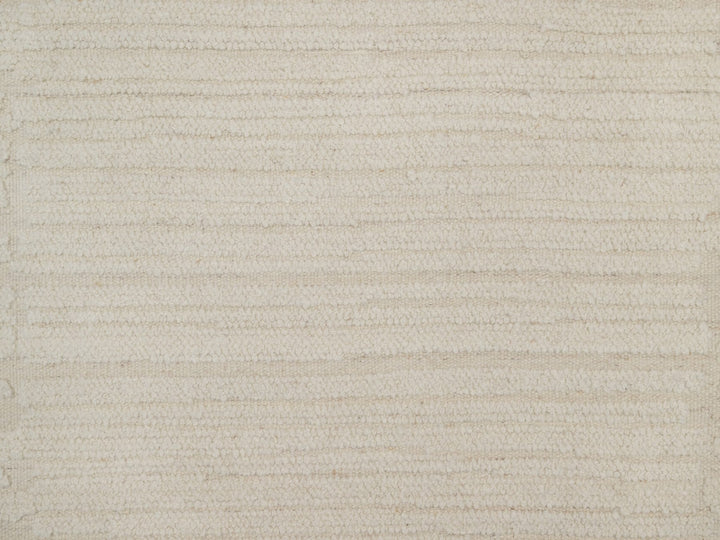 5'0" x 5'0" New Hand Knotted Ivory Wool Round Oriental Rug - MOA10292259