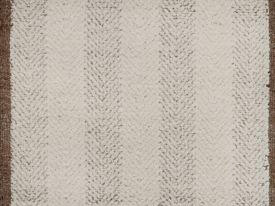 2'6" x 11'10" New Hand Knotted Ivory Wool Runner Oriental Rug - MOA10292261