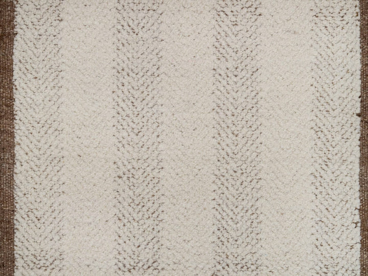 2'6" x 11'10" New Hand Knotted Ivory Wool Runner Oriental Rug - MOA10292261