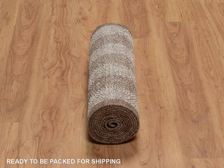 2'6" x 11'10" New Hand Knotted Ivory Wool Runner Oriental Rug - MOA10292261