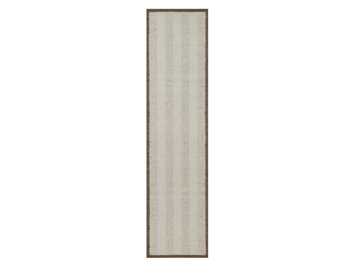 2'5" x 10'0" New Hand Knotted Ivory Wool Runner Oriental Rug - MOA10292262