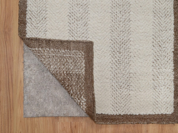 2'5" x 10'0" New Hand Knotted Ivory Wool Runner Oriental Rug - MOA10292262