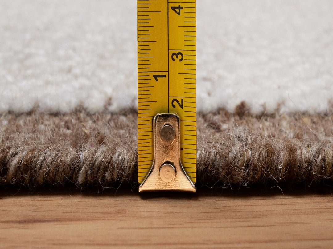 2'5" x 10'1" New Hand Knotted Ivory Wool Runner Oriental Rug - MOA10292263