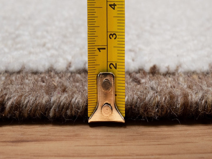 2'5" x 10'1" New Hand Knotted Ivory Wool Runner Oriental Rug - MOA10292263