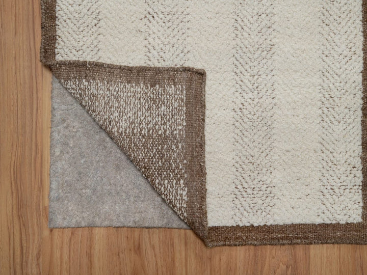 2'5" x 8'2" New Hand Knotted Ivory Wool Runner Oriental Rug - MOA10292264