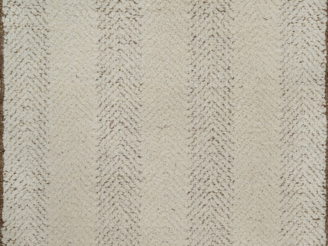 2'5" x 8'2" New Hand Knotted Ivory Wool Runner Oriental Rug - MOA10292264