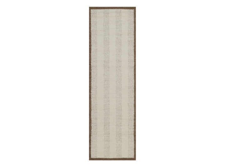 2'5" x 8'3" New Hand Knotted Ivory Wool Runner Oriental Rug - MOA10292265