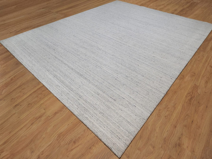 12'0" x 15'0" New Hand Loomed Grey Wool Rectangle Oriental Rug - MOA10292267