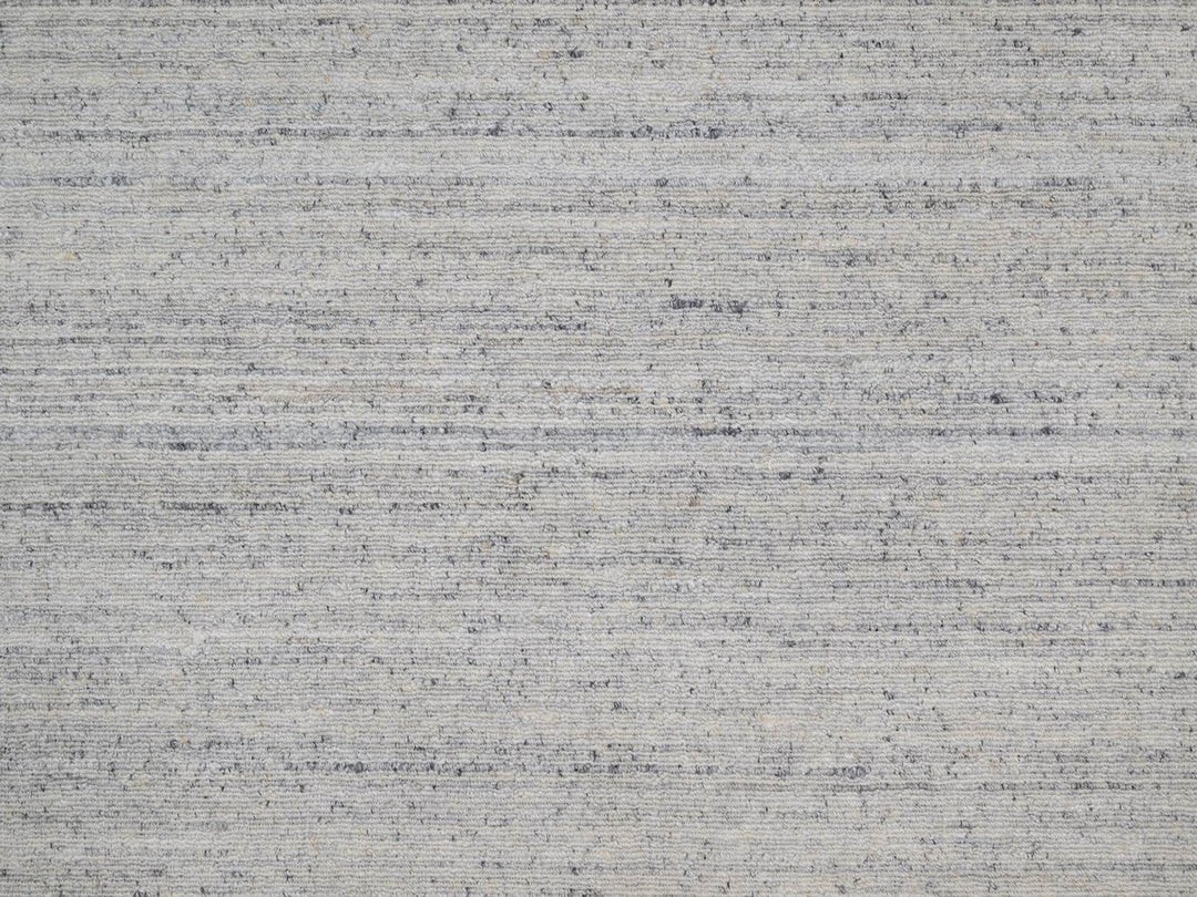 8'0" x 9'11" New Hand Loomed Grey Wool Rectangle Oriental Rug - MOA10292272