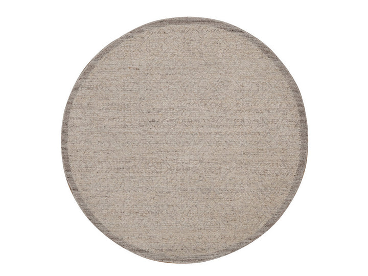 5'0" x 5'0" New Hand Knotted Brown Wool Round Oriental Rug - MOA10292275