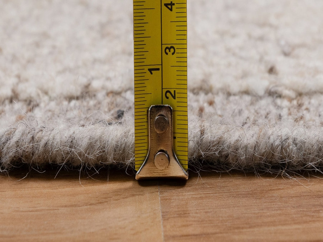 5'0" x 5'0" New Hand Knotted Brown Wool Round Oriental Rug - MOA10292275