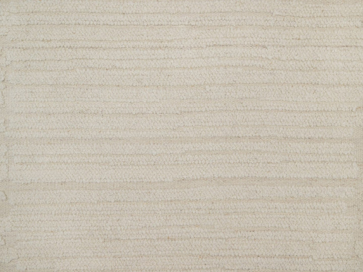 5'0" x 5'0" New Hand Knotted Ivory Wool Round Oriental Rug - MOA10292276