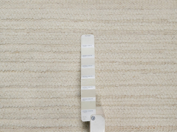 6'0" x 6'0" New Hand Knotted Ivory Wool Round Oriental Rug - MOA10292277