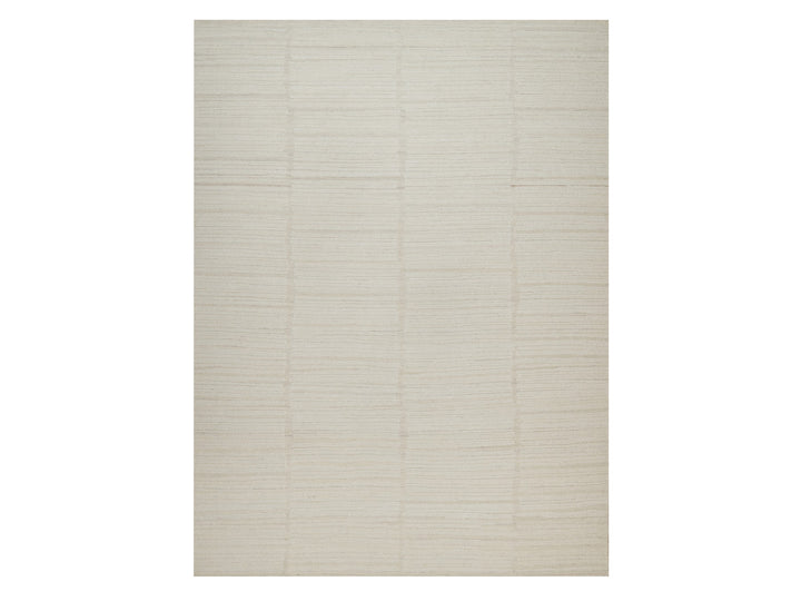 9'1" x 12'2" New Hand Knotted Ivory Wool Rectangle Oriental Rug - MOA10292278