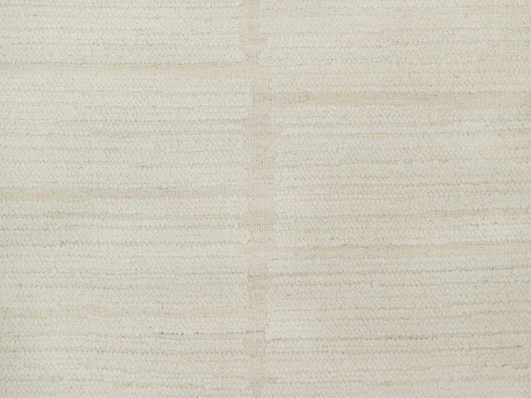 9'1" x 12'2" New Hand Knotted Ivory Wool Rectangle Oriental Rug - MOA10292278